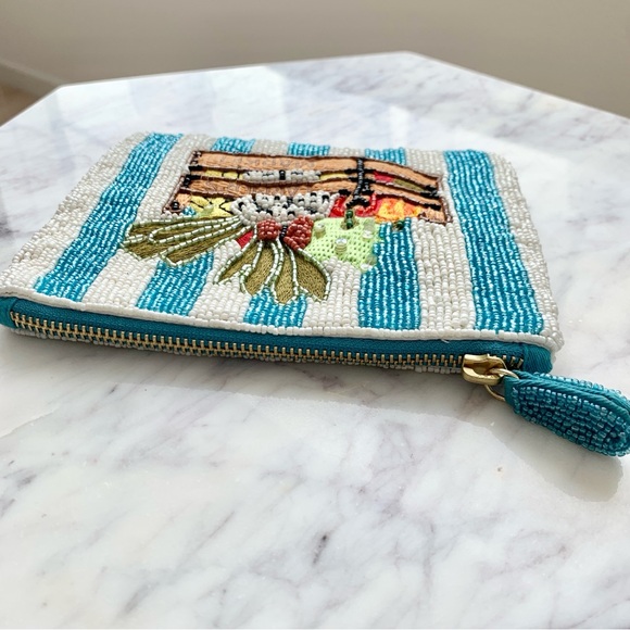 🥕 ANTHROPOLOGIE Farmer’s Market Fiona Beaded Pouch Bag - Picture 7 of 12